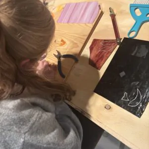 Een cursist bezig tijdens een workshop