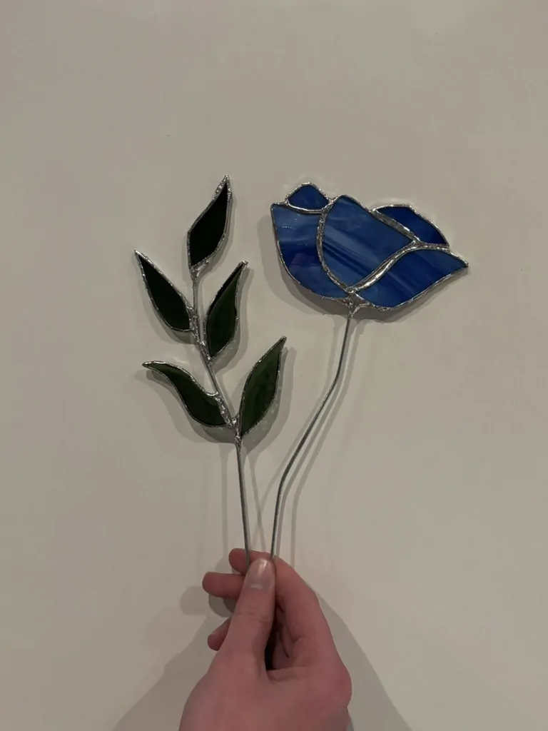 Voorbeeld voor workshop - 1 tak met 1 klaproos