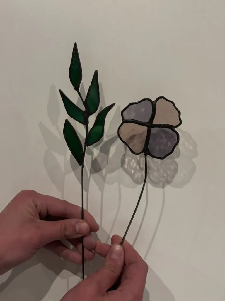 Voorbeeld voor workshop - 1 tak met 1 klaverbloem