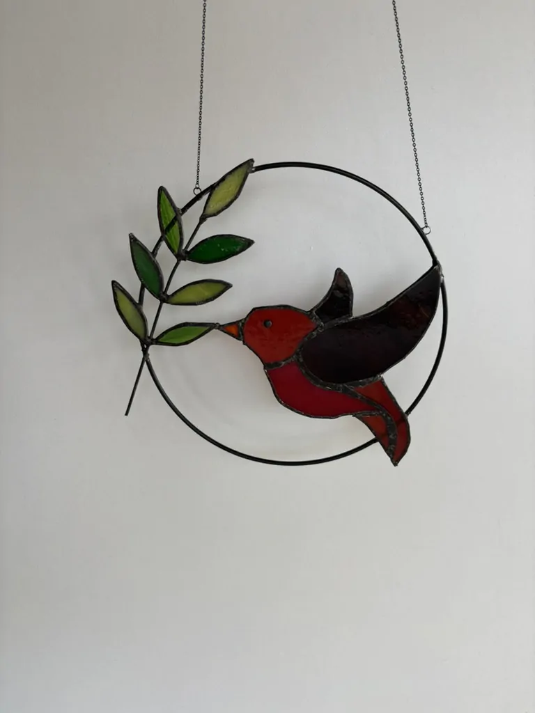 Voorbeeld voor workshop - ring met vogel en tak